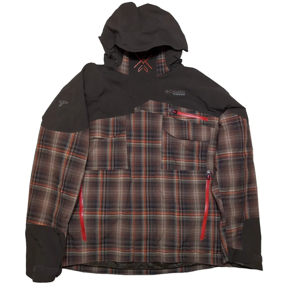 COLUMBIA Titanium First Descent Parka Jacket Ski Snow Down Puffer Interchange XL